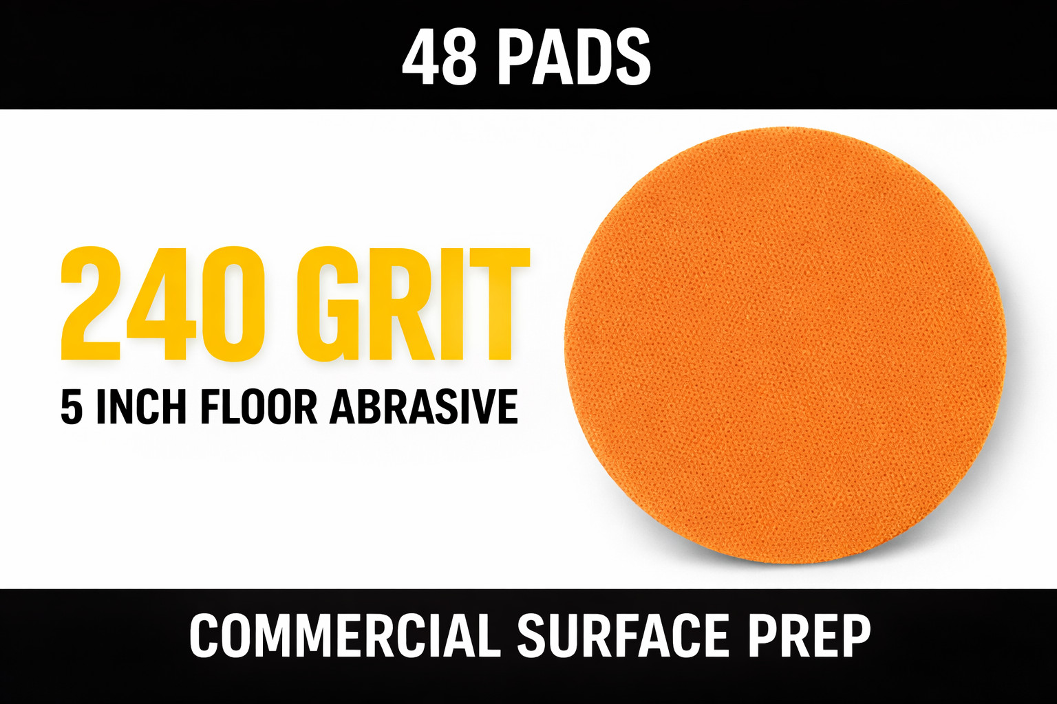 Bona Diamond Floor Pads 5in 240 Grit 48/Case Abrasive Commercial AASDIAMOND24