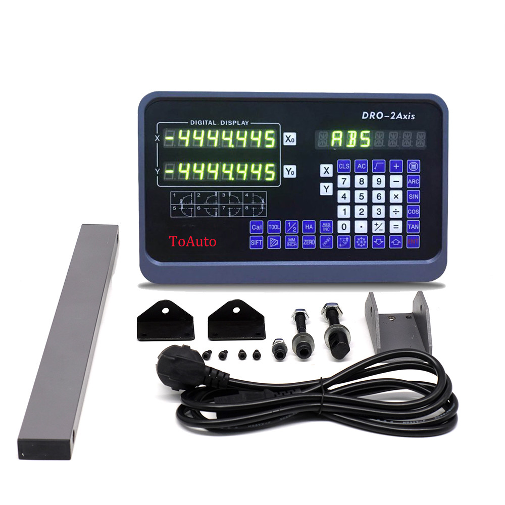 ToAuto DRO 1um Linear Scale Digital Readout 2/3 Axis for Bridgeport Mill Lathe