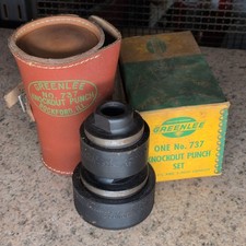 Greenlee No. 737 (MPN 737) Knockout Punch Set 1-1/2 & 2 in Conduit Case Box picture