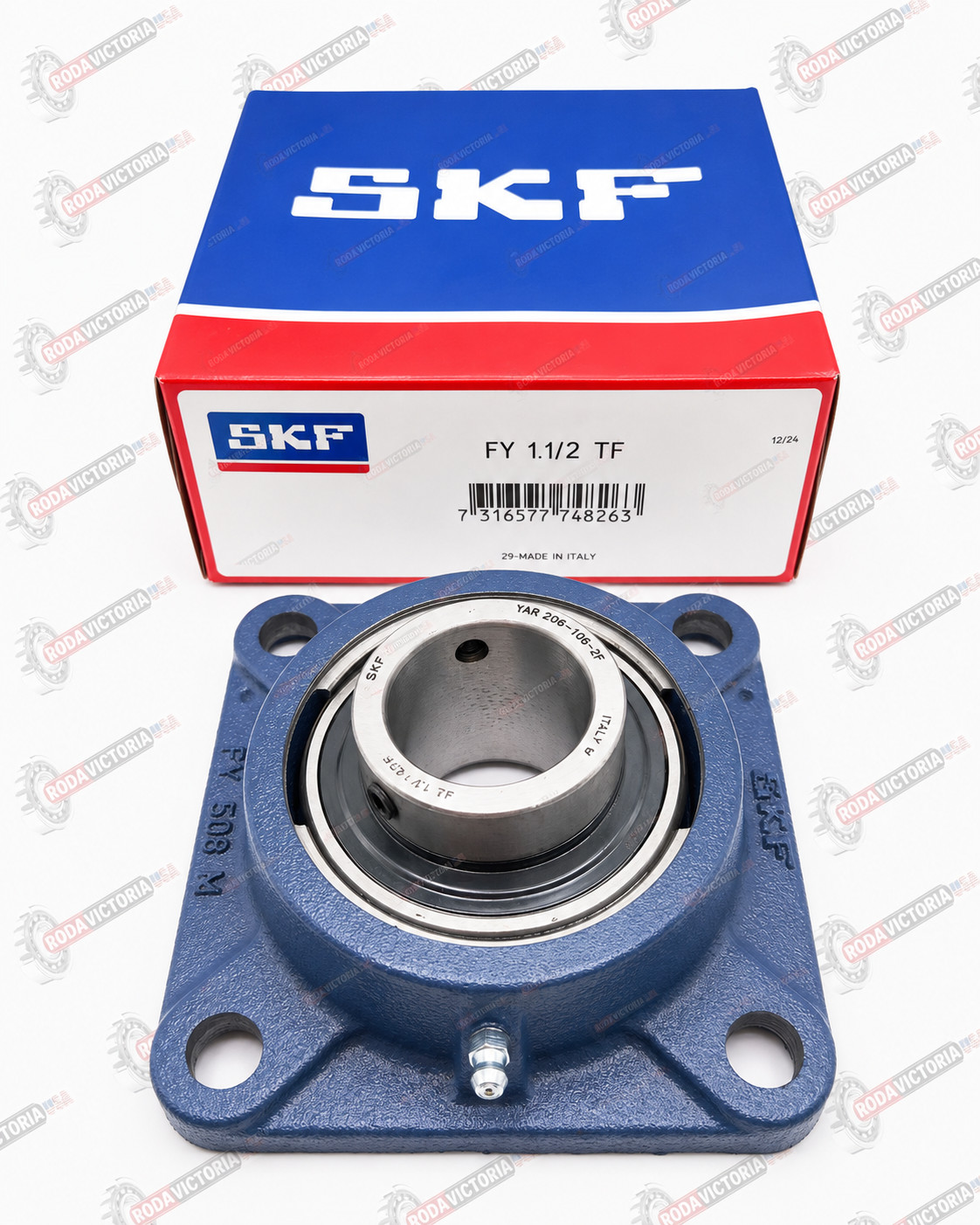 SKF FY 1 1/2 TF Flanged Housing Bearing Unit YAR203-008.2F + FY503M  1 1/2