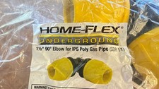 HOME-FLEX 18-406-015  1-1/2 inch Underground Yellow 90* Elbow IPS Poly Gas Pipe picture