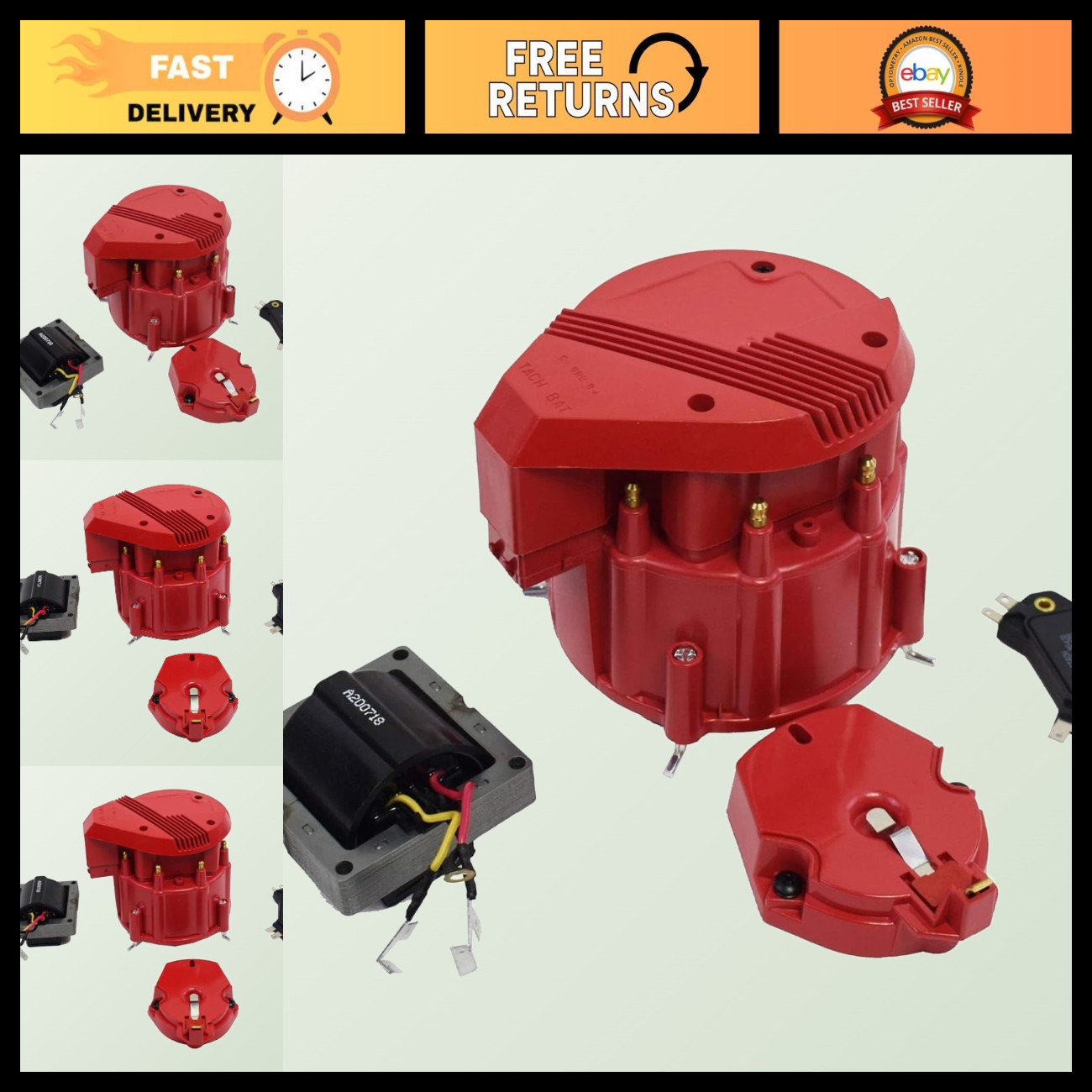 A-Team Performance Ignition Distributor Tune-Up Kit - 8-Cylinder, Red Super Cap