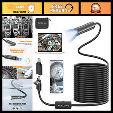 5MP Auto-Focus Endoscope Inspection Camera, 16.5ft Waterproof Borescope for Andr picture