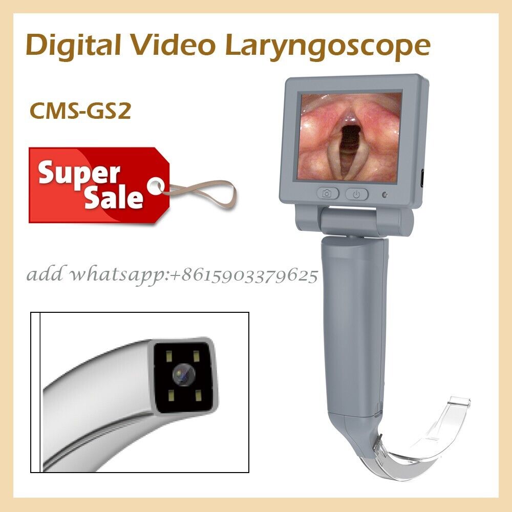 Digital Video Laryngoscope Reusable Sterilizable with Free 3 Blades CMS-GS2