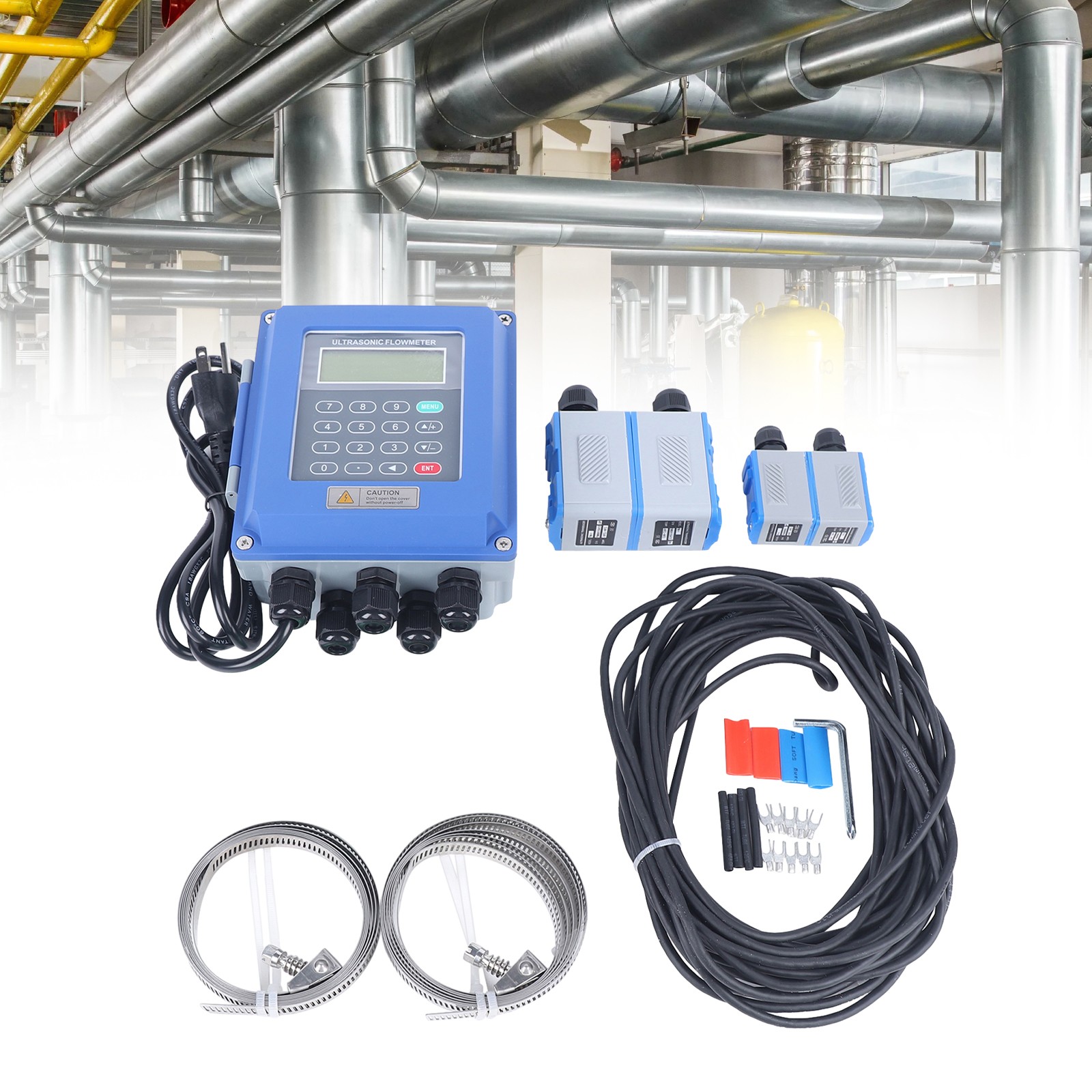 TUF-2000B Ultrasonic Flow Meter Wall Liquid Flowmeter TS-2 TM-1 Transducer