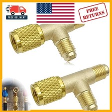 Effortless Installation 2Pcs Brass Coupler Tee with Swivel Connector - HVAC Tool picture