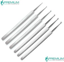 Meyhoefer Chalazion Ear Surgical Curette 0.5mm,1mm,1.8mm,2mm,2.5mm,3mm ENT 6 Pcs picture