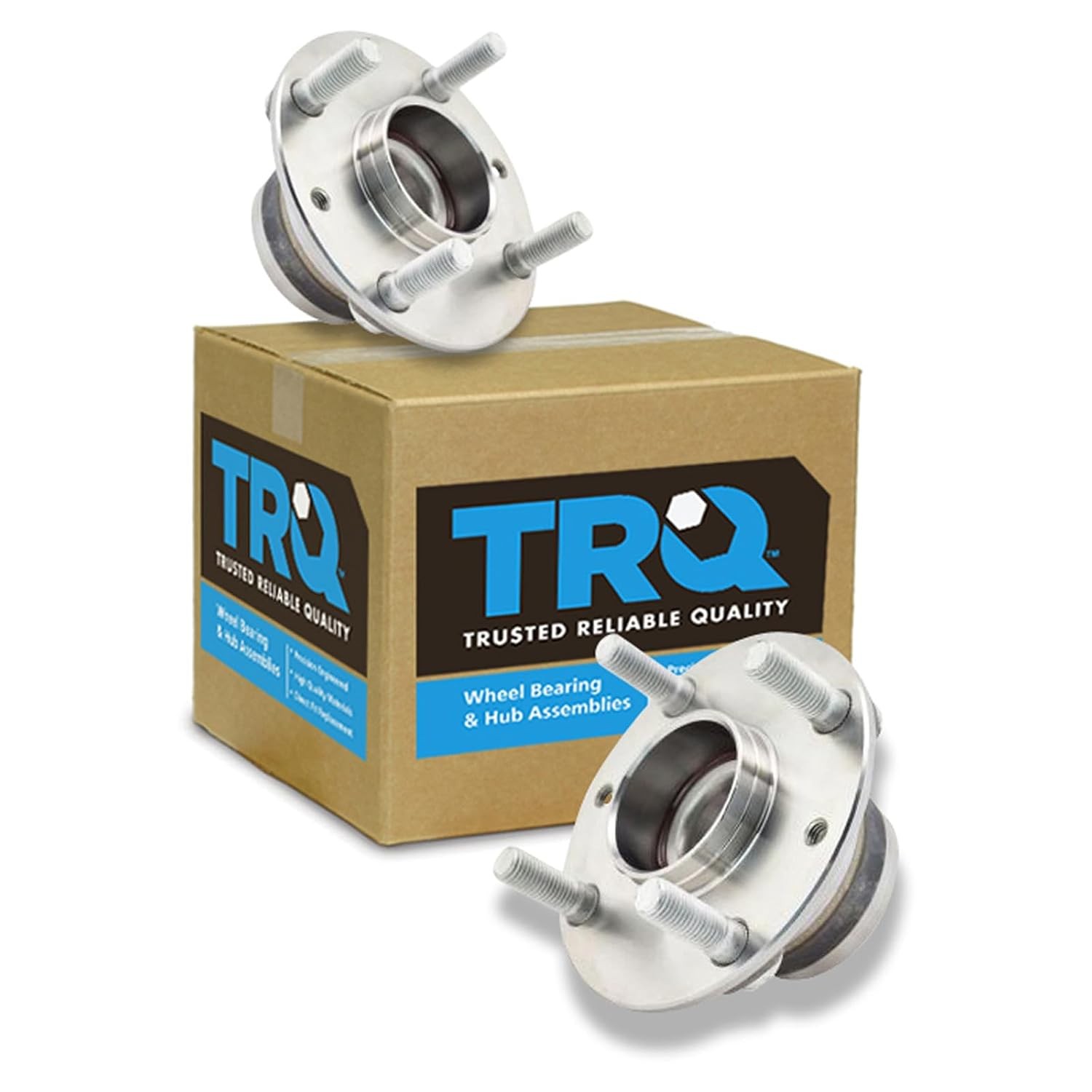 TRQ Front Left and Right Wheel Bearing and Hub Assembly Set 2 Piece
