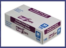 SureCare® LARGE Powder Free Vinyl Clear Examination 4 MIL 10/100 case picture