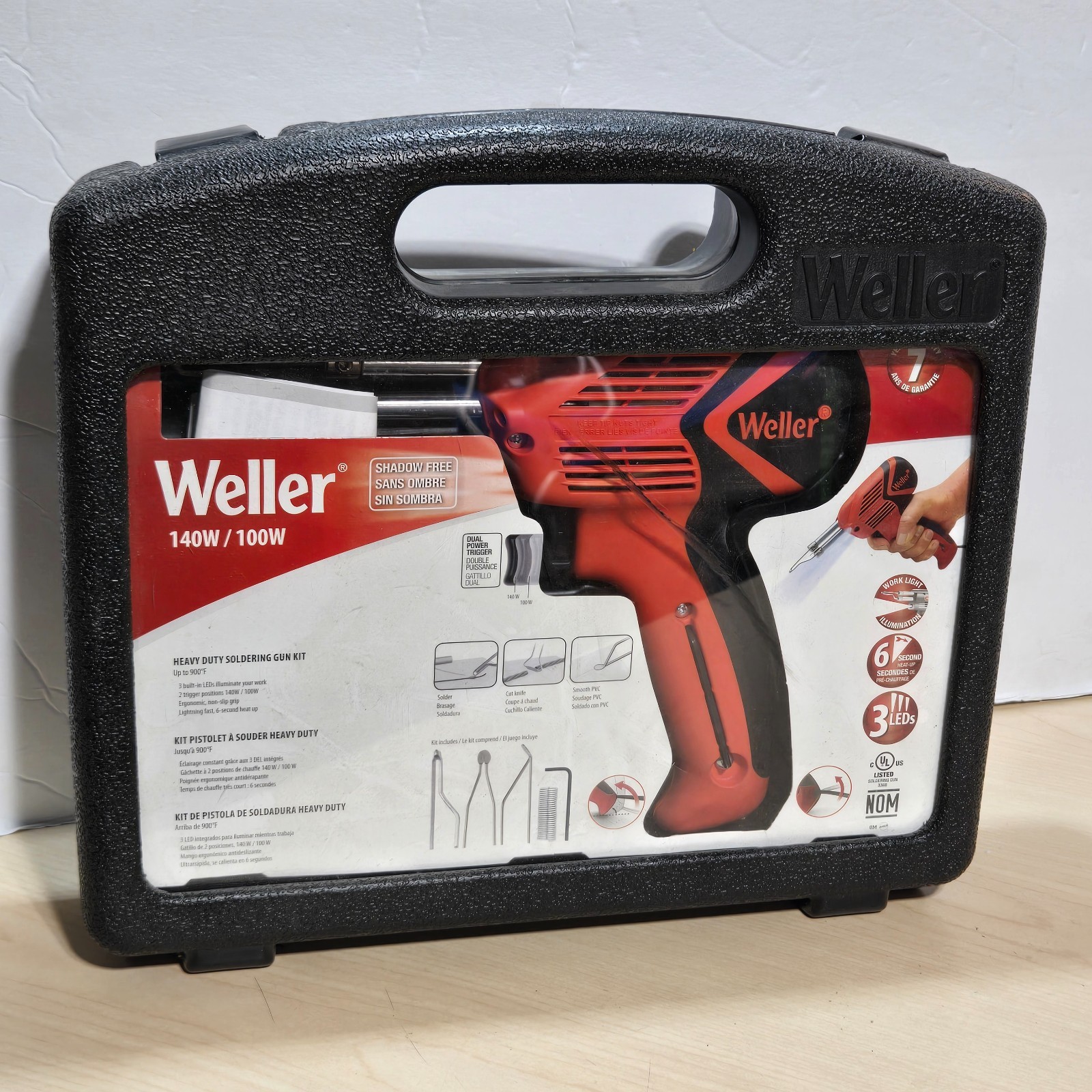 Weller 9400PKS Universal Soldering Gun Kit LED lighting 120V Dual Heat 140/100W