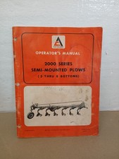 Vtg Allis-Chalmers Operator’s Manual 2000 Series Semi-Mounted Plow 1970  picture