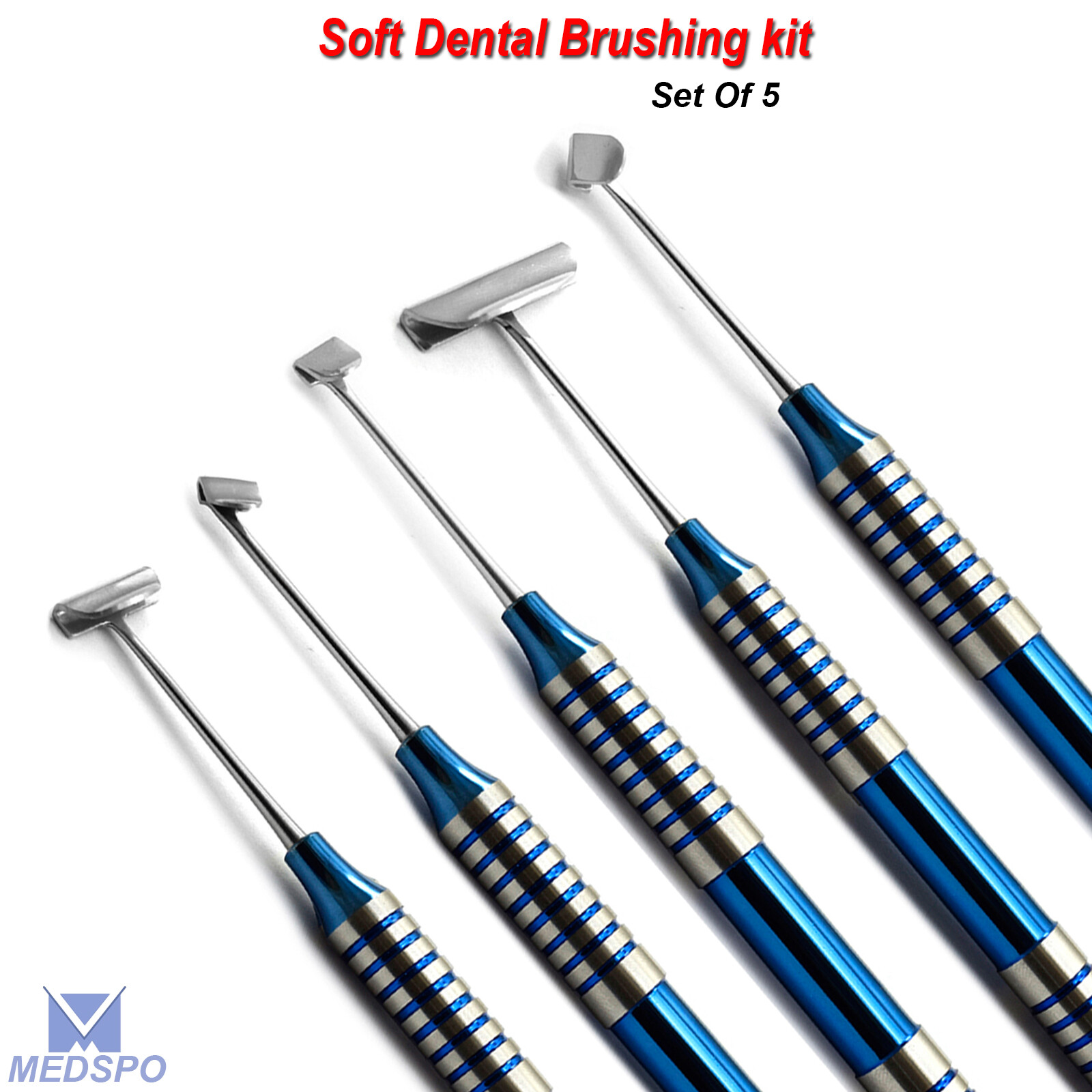 Dental Soft Brushing Kit PRF Lingual Tissue Flap Implant Instruments Set Of 5 CE
