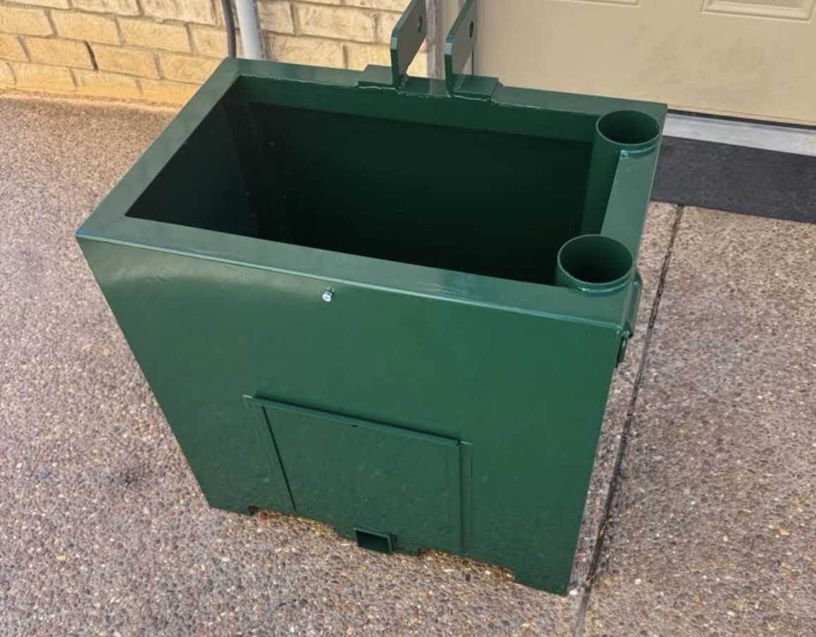 Tractor Ballast Box Heavy Duty 5.3 Cu Ft Orange, Black Or Green