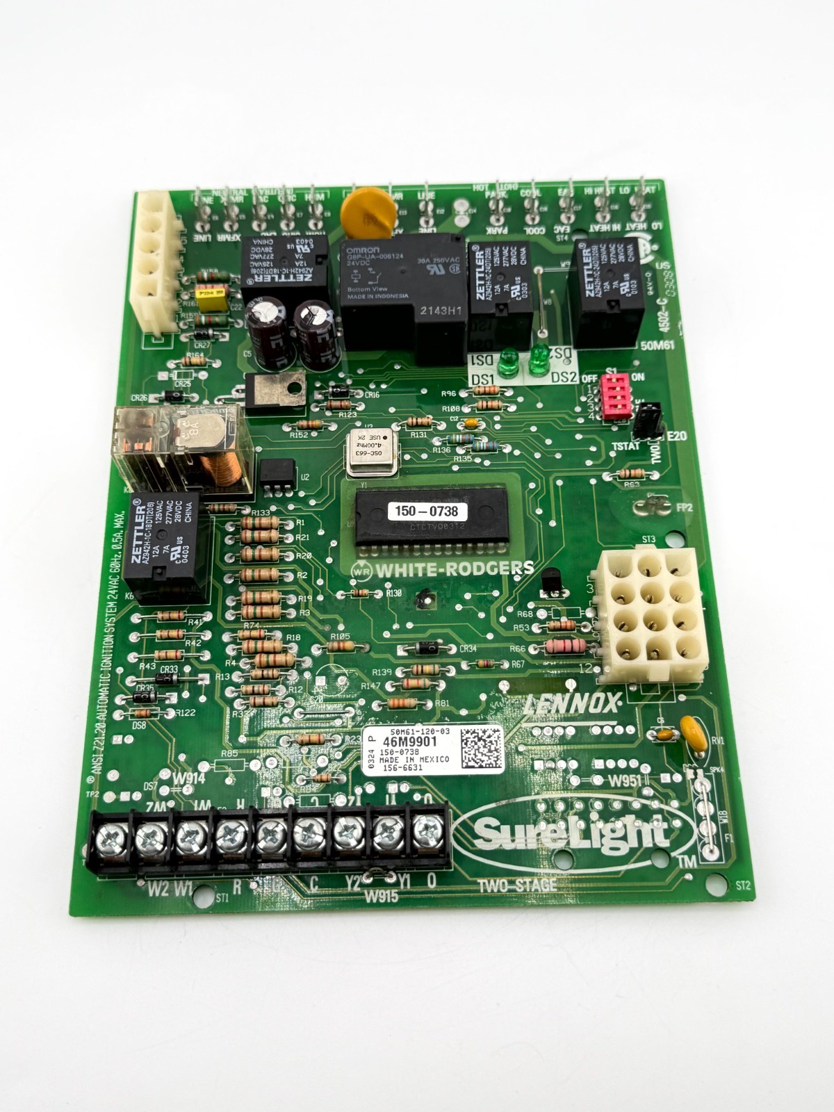 Lennox Surelight 50M61-120-03 46M9901 Integrated Furnace Control Circuit Board