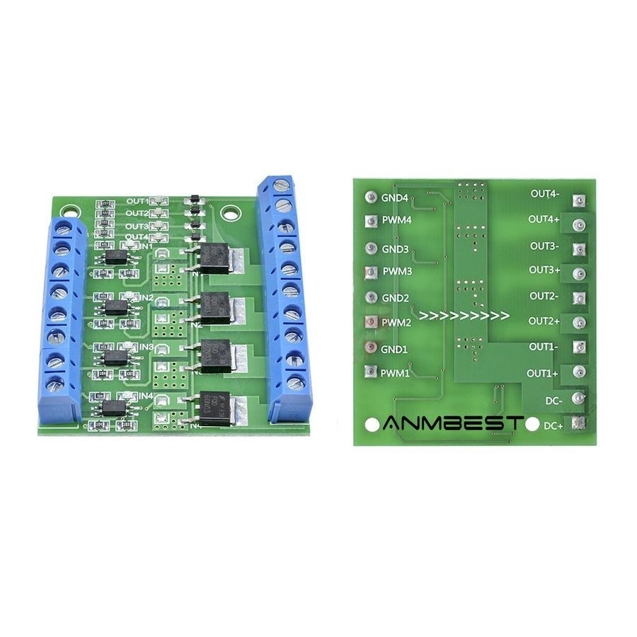 4 Channel MOSFET Trigger Switch Module 10A 400W PWM Control Board DC 3.7–27V