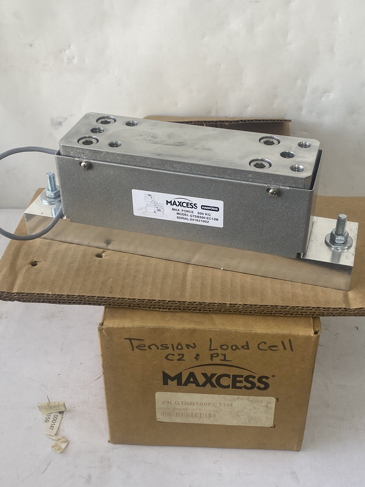 MAXCESS INTERNATIONAL MAGPOWER,GTSB500-EC12m ,LOAD CELL 500 LBS MAX NOS