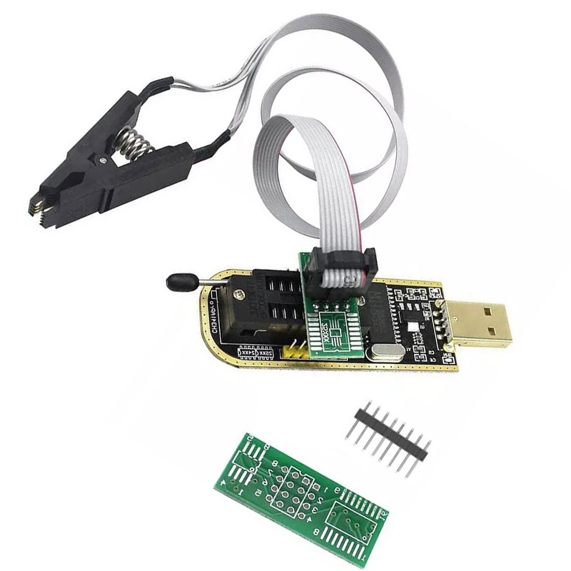CH341A EEPROM Flash BIOS USB Programmer Kit with SOP8 Clip CH341A EEPROM Flash BIOS USB Programmer Kit with SOP8 Clip