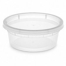 8 oz Plastic Deli Containers with Lids Heavy Duty Food Storage 240 480 960 picture