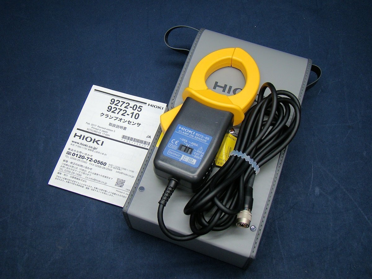 HIOKI 9272-05 Clamp-on sensor AC 20/200 A (switchable) CAT III 600V 3mm
