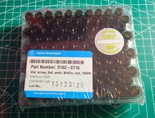 Agilent Vials Part#5182-0716, Sealed, screw, 2ml, ambr, WrtOn, cert, 100PK picture