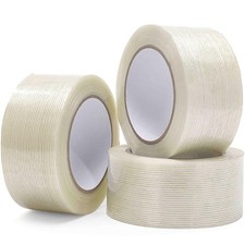 3 Pack, 2in×60yds Filament Strapping Tape, 180yds Total, Fiber Reinforced Packin picture