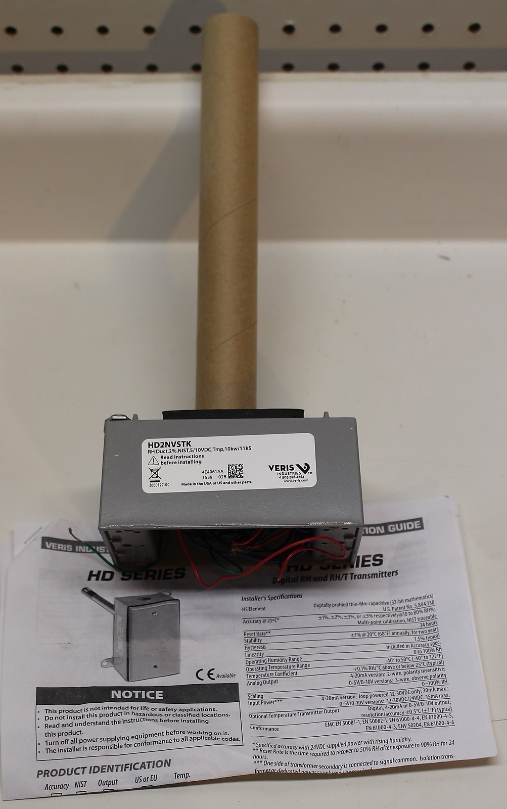 NOS Veris HD2NVSTK HD Deluxe humidity transmitter 2% accuracy 10k Ω thermistor NOS Veris HD2NVSTK HD Deluxe humidity transmitter 2% accuracy 10k Ω thermistor