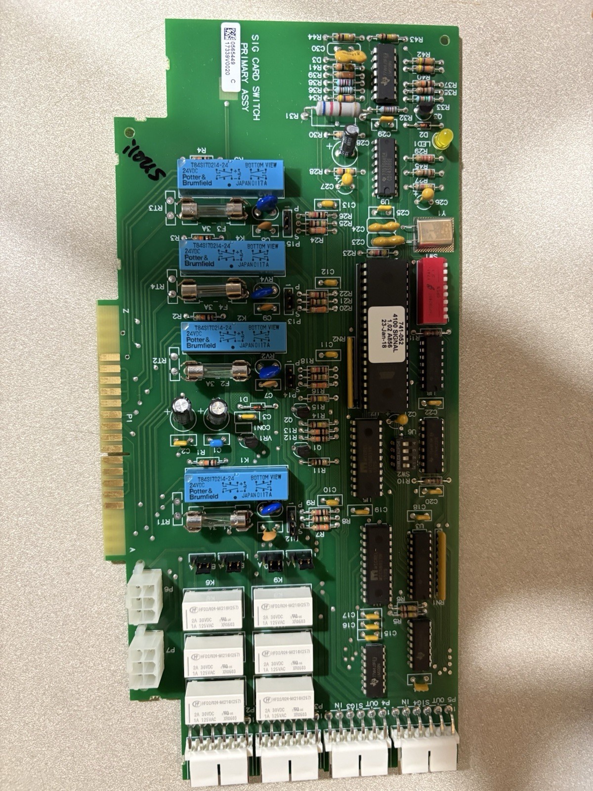 Simplex 4100 Signal Card Switch Primary Assembly 565-449 Simplex 4100 Signal Card Switch Primary Assembly 565-449