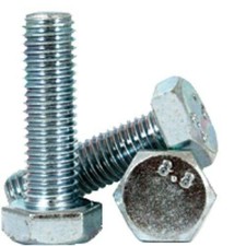 M10-1.5 X 16MM DIN 933 Coarse Hex Cap Screw 8.8 Zinc Plated 950 Pieces picture