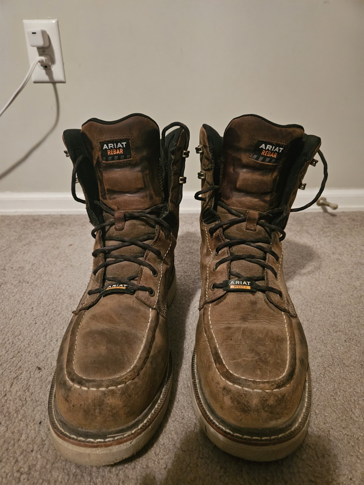 Ariat Rebar Waterproof Composite Toe Work Boots Brown Men's 11D MPN 10047028