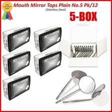 5-Box of 12/Pc Dental Premium Mouth Mirror heads Size #5 Dentistry Instruments picture