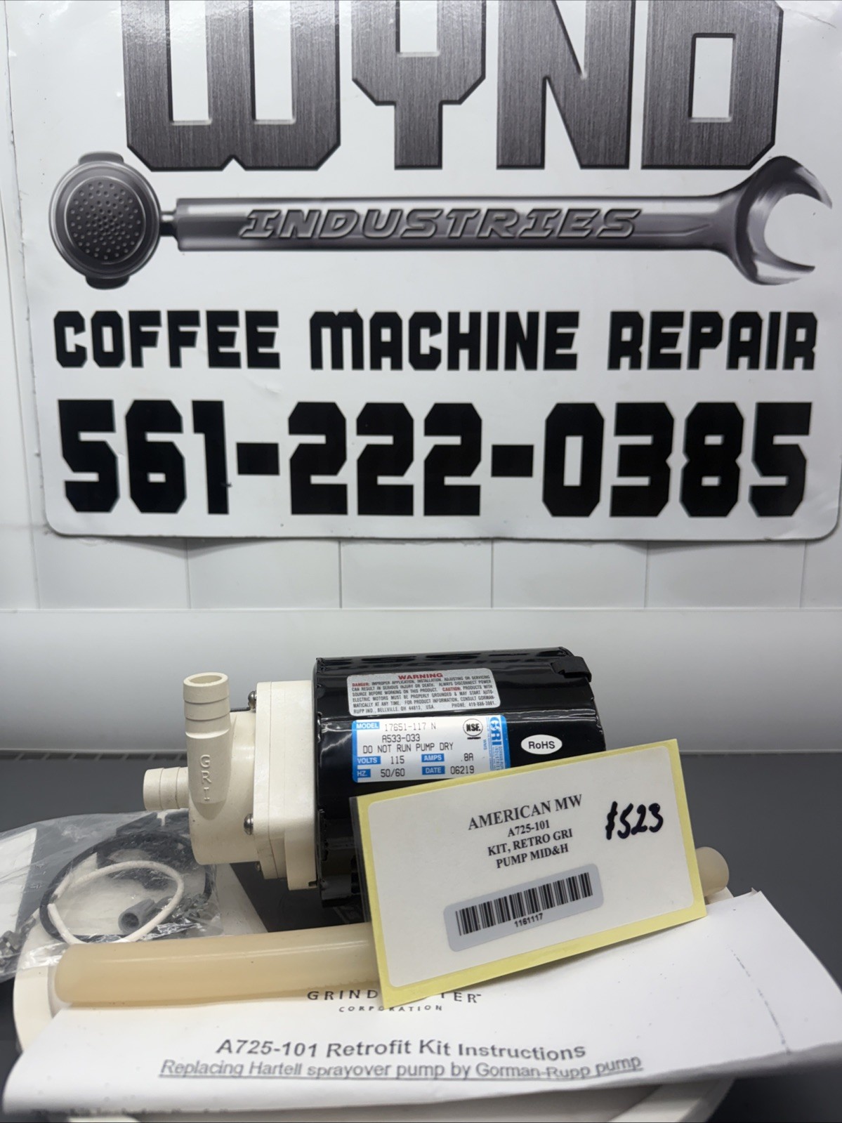 American Manufacturing Part #A725-101 New Retro GRI Pump Kit