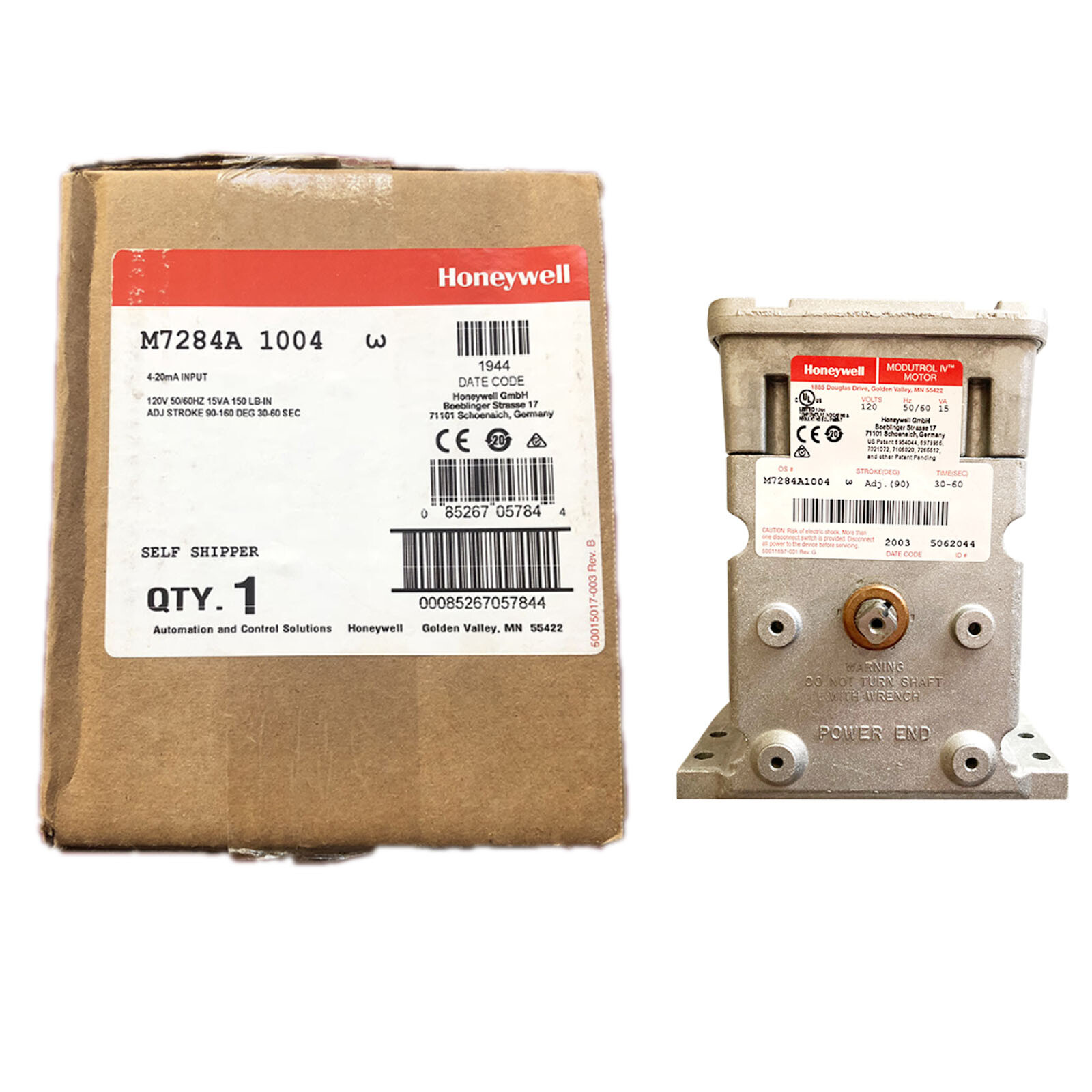 New Honeywell Modutrol Motor M7284A-1004 M7284A1004 WARRANTY