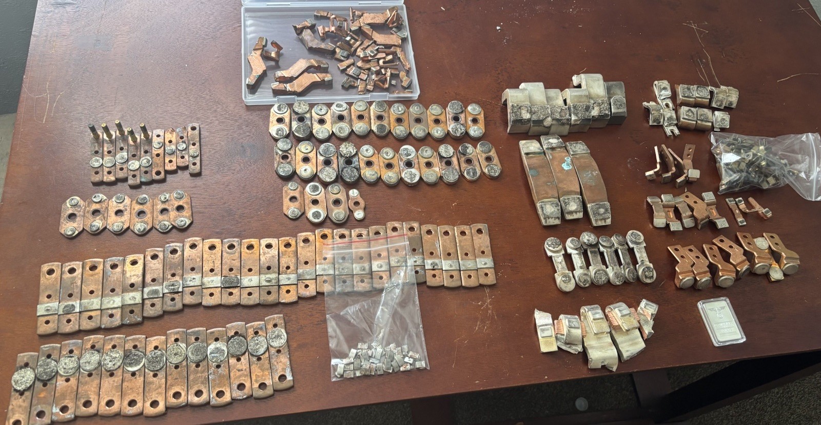 🔥 HUGE LOT OF SILVER CONTACTS ON COPPER FOR SILVER RECOVERY + SEPARATED SILVER