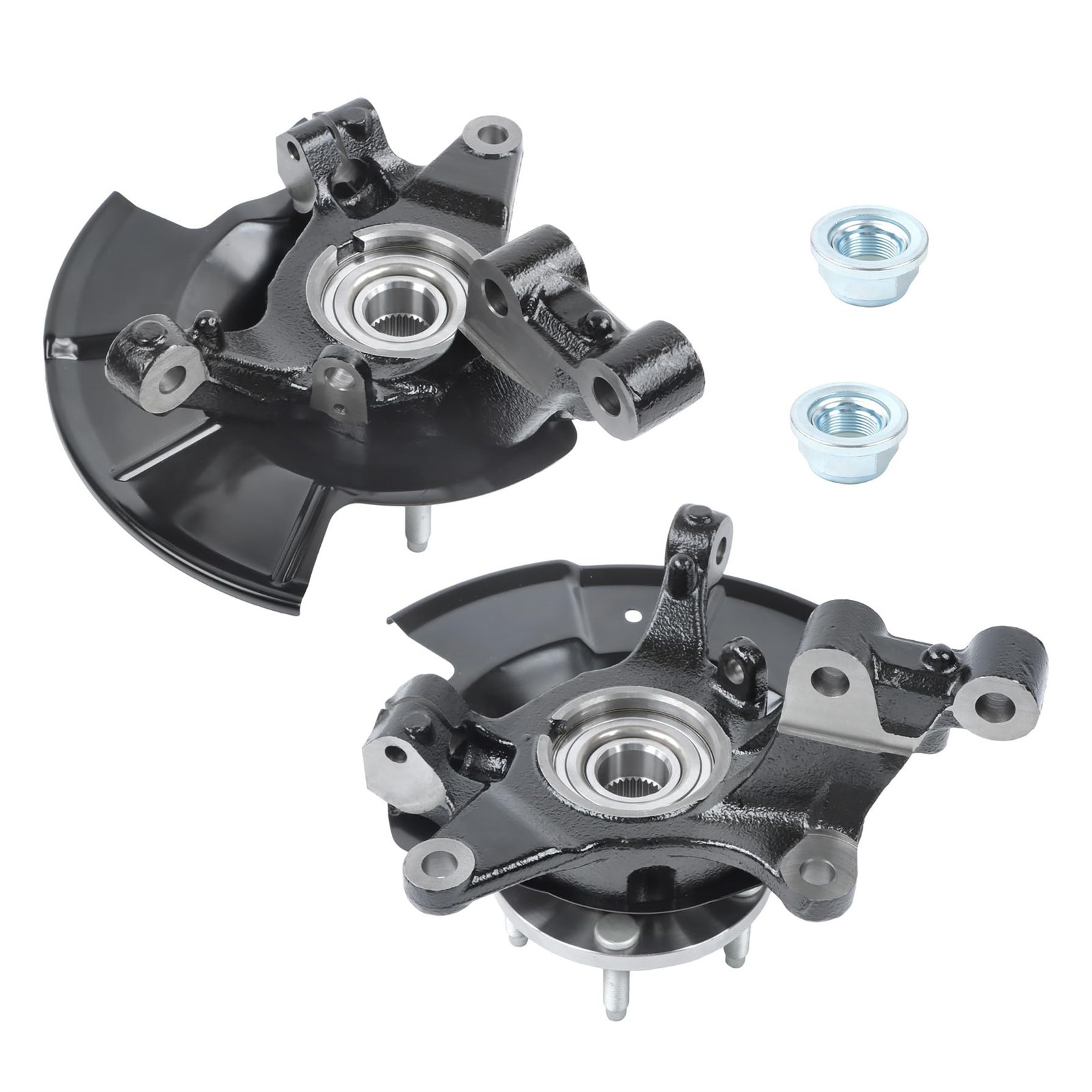Front Steering Knuckles with Wheel Hub Bearings Assembly