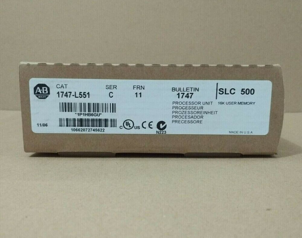 New Factory Sealed AB 1747-L551 /C SLC CPU Processor Unit Module Allen Bradley