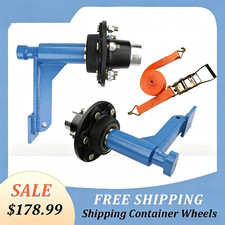 2-Pack 8800lbs Shipping Container Wheels 6-Lug Kit Heavy Ship Container Axles picture
