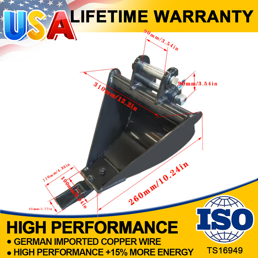 Mini Excavator Trapezoid Narrow Bucket For 1-2 Tons Digger Attachments Universal