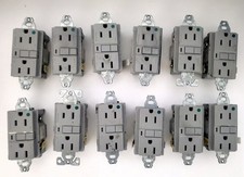 Lot of 12 COOPER SHOCK SENTRY Receptacles Class A GFCI 15A/20A 2P 125V 60Hz picture