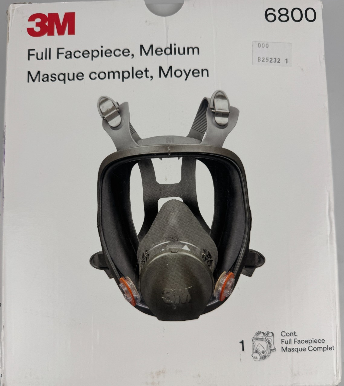 3M 6800 Full Facepiece Reusable Respirator Medium Open Box