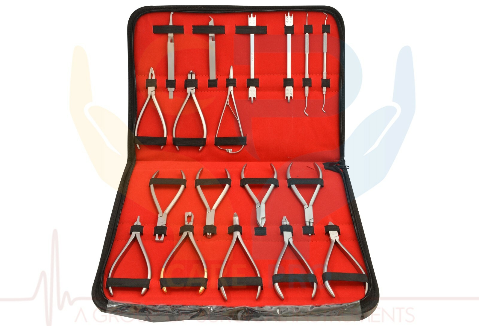 18 PCs Basic Orthodontics Dental Instruments Set Composite Kit Premium Quality