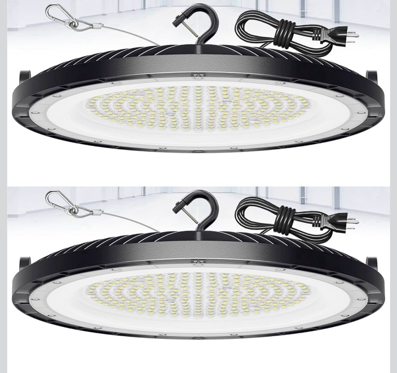 2 PACK - 200W UFO Led High Bay Light Commercial Warehouse Garage Factory Shop