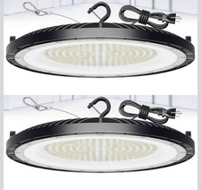 2 PACK - 200W UFO Led High Bay Light Commercial Warehouse Garage Factory Shop picture