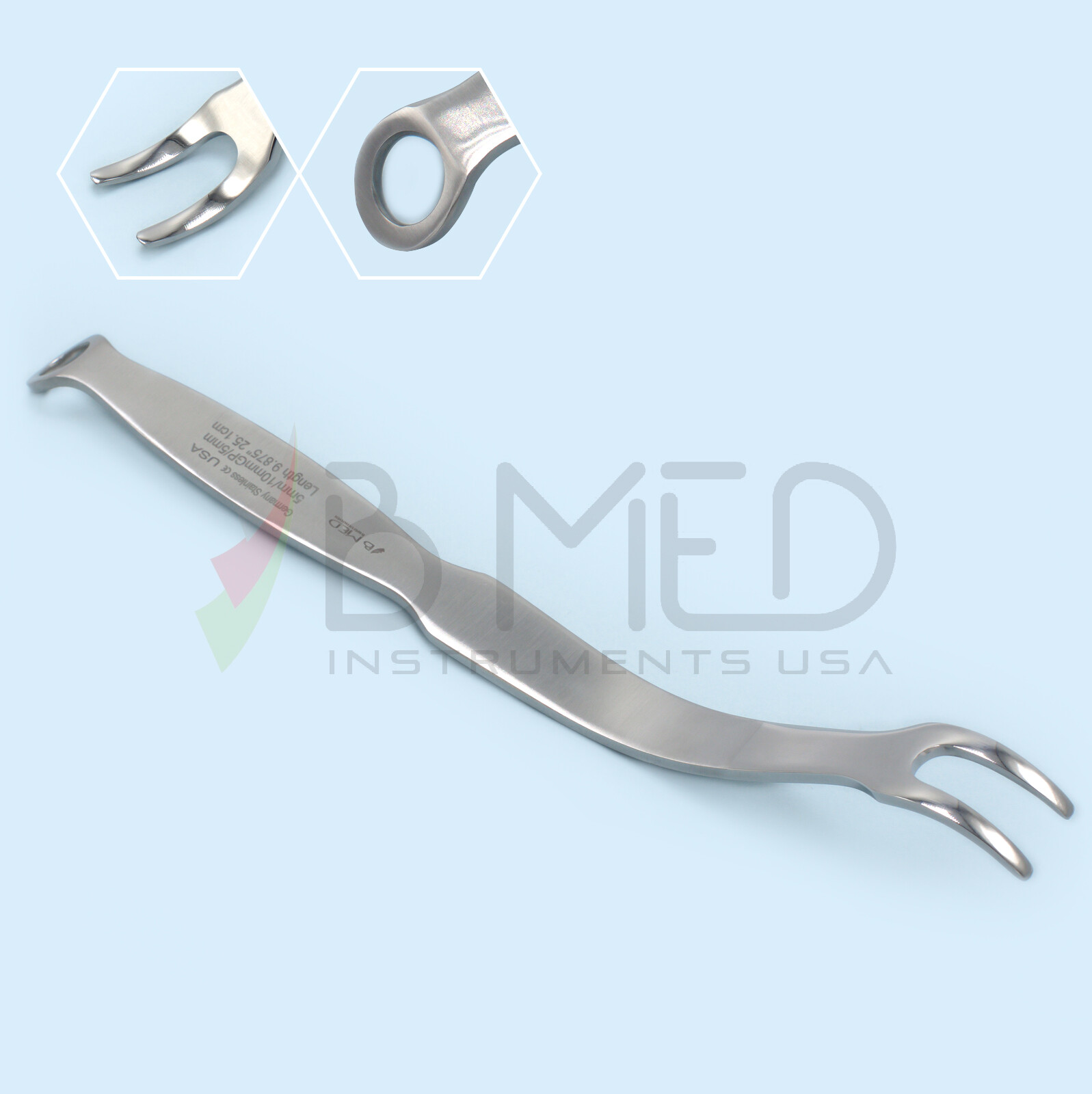 PCL Standard Ligament Retractor 5mm Wide Prongs & 10mm Gap German Stainless Tool