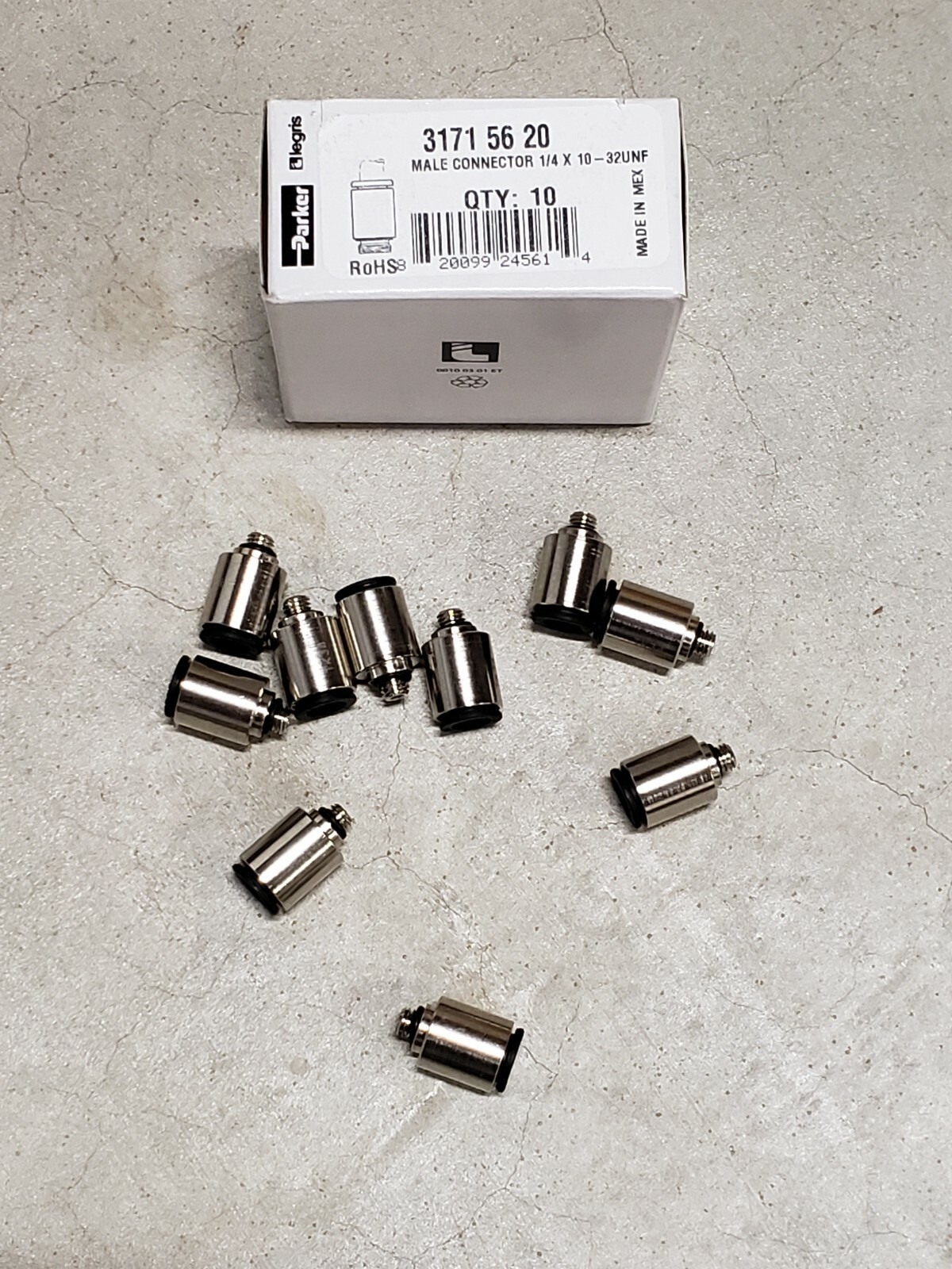 ( 10 QTY)NEW PARKER Legris 3171 56 20 Male Connector 1/4 ( 10 QTY)NEW PARKER Legris 3171 56 20 Male Connector 1/4