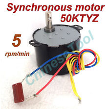US Synchronous Motor 50KTYZ AC 110V 120V 50/60Hz 50/60Hz 5r/m CW/CCW 6W 12kgf.cm picture