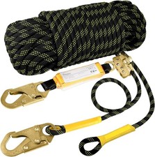 TRSMIMA Rope Harness Safety Lanyard：50ft Roofing Rope Fall Protection Vertical picture