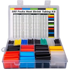 580/560Pcs Heat Shrink Tubing Kit EVA Material in 6 Colors 11 Sizes - Ideal for picture