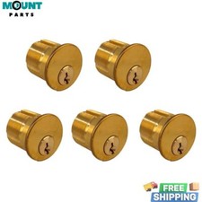 5X Mortise Lock SC1 Cylinders KD Adams Rite Type 10 Keys For Front Door Brass picture