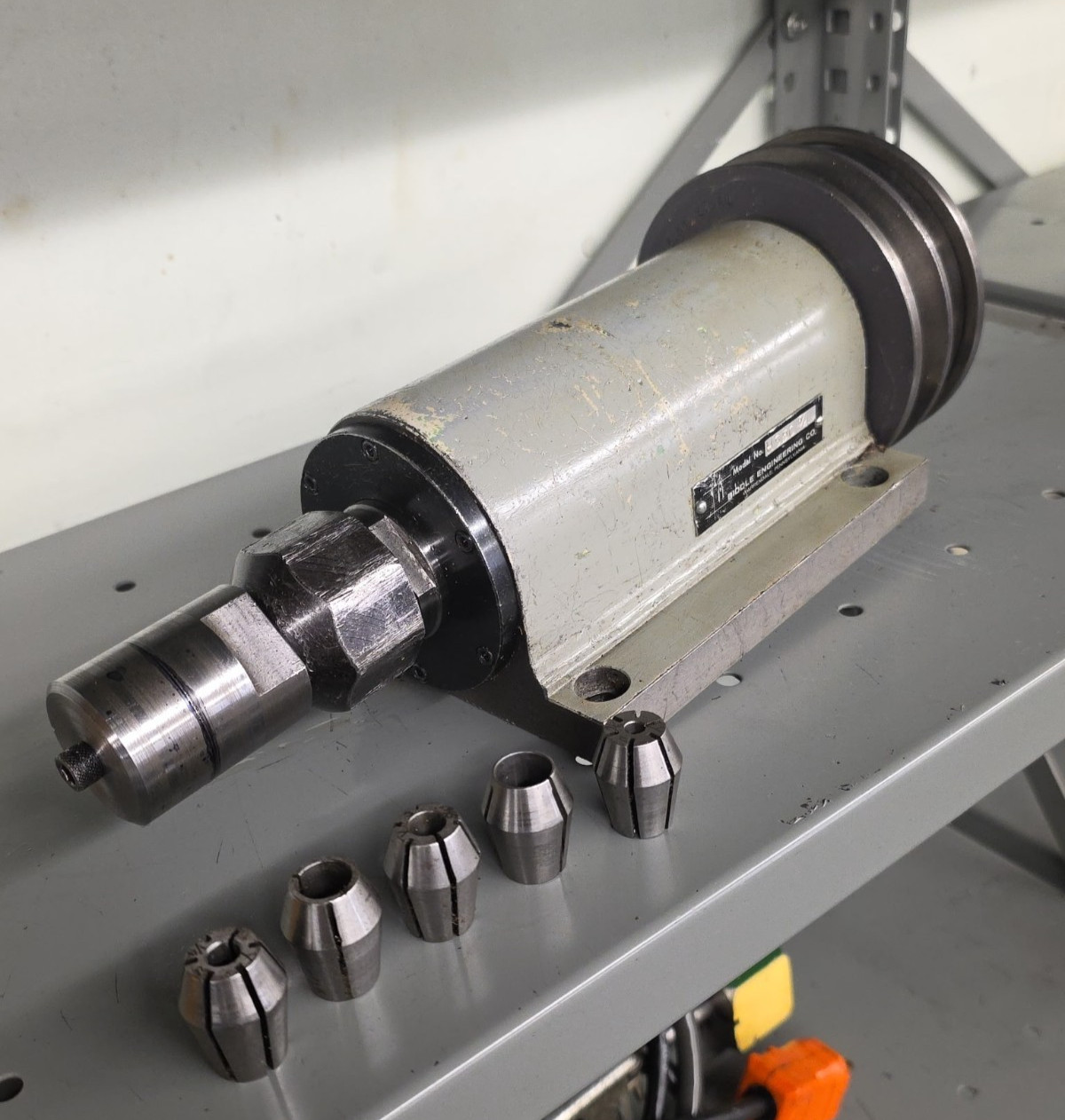Biddle Heavy-Duty Motorized Cartridge Milling/Drilling Unit with 6 Collets