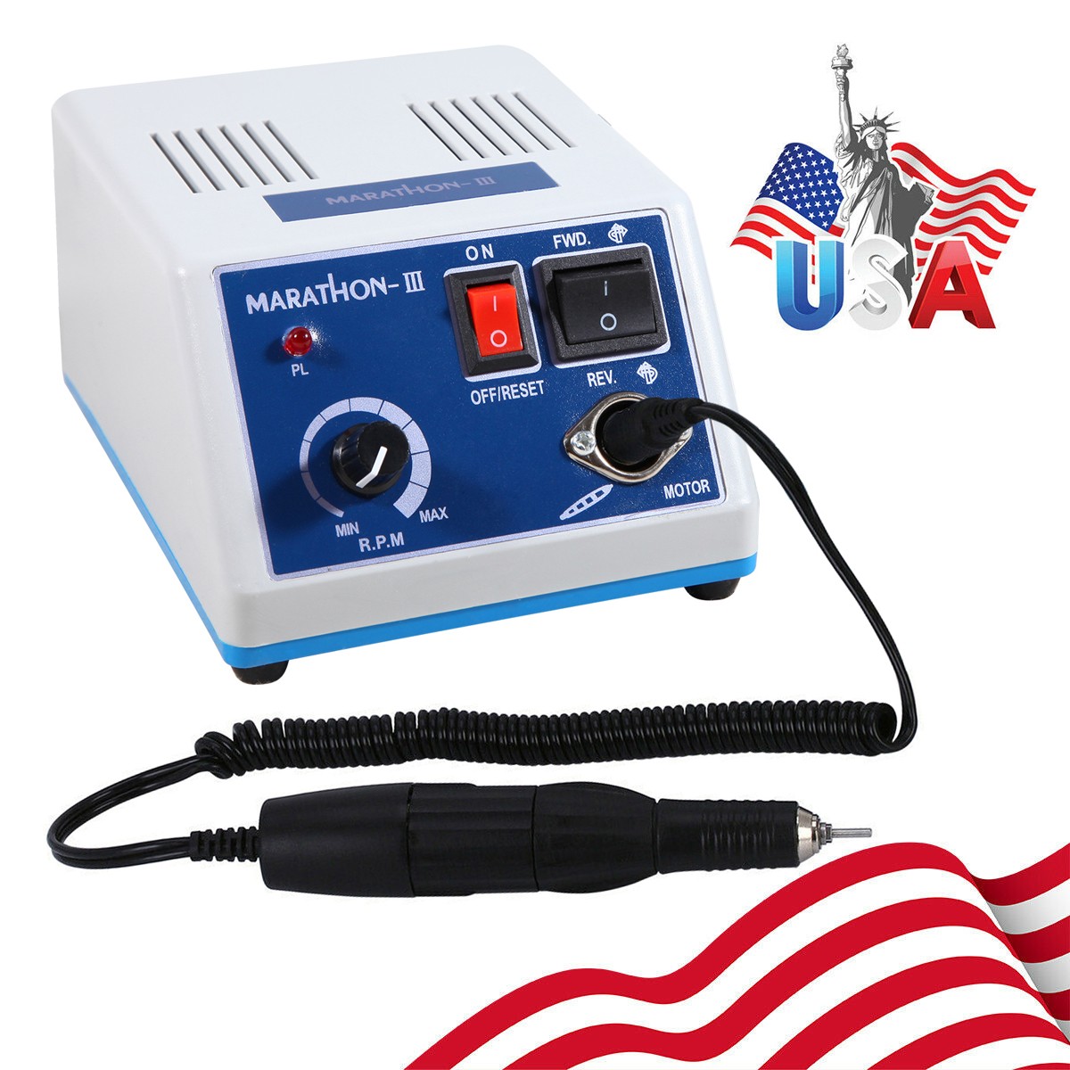 Dental Lab Marathon Electric Micromotor Polishing Unit + 35K rpm Motor Handpiece